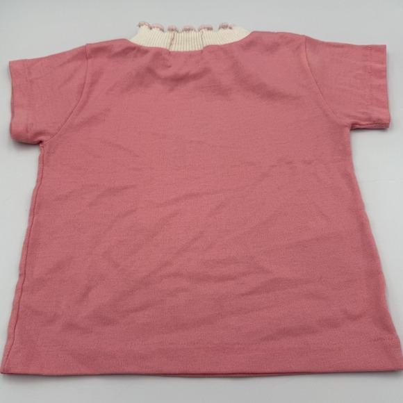 VTG Healthtex 3T Pink Shirt –Butterfly Embroidery & Ruffled Collar – Made in USA - Picture 8 of 8